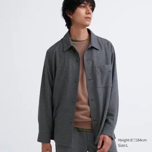 Uniqlo Brushed Twill Long Sleeve Over Shirt Men’s Size XL